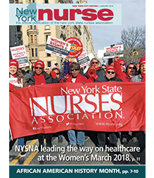 Cover of NY Nurse January 2018