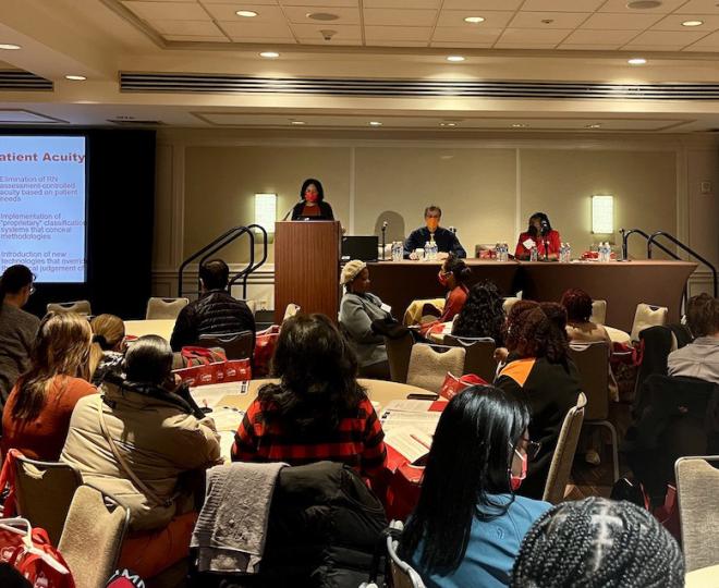 nurses at continuing education NYSNA workshop