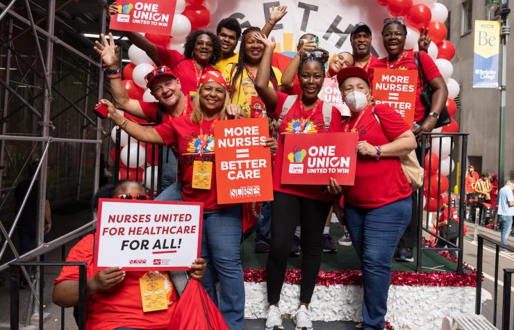 NYSNA nurses at a parade