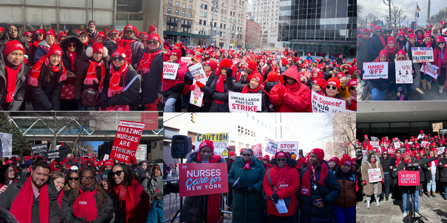 Collage from Week 4 of NYC Nurse Strike