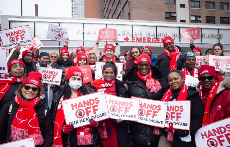 Brooklyn Hospital Center nurses take action to protect their healthcare benefits