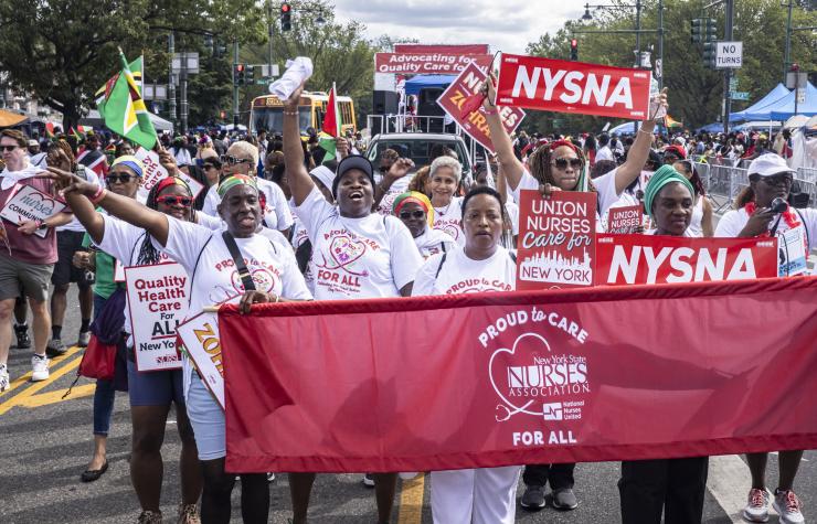NYSNA Nurses March at the West Indian American Day Parade