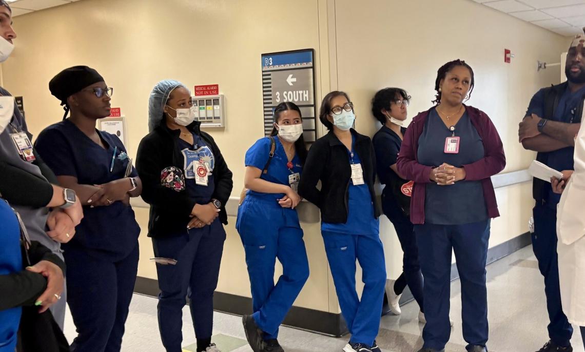 H+H/Kings County Hospital Nurses Deliver Petition to Advocate for More Time With Patients, Better ICU Staffing