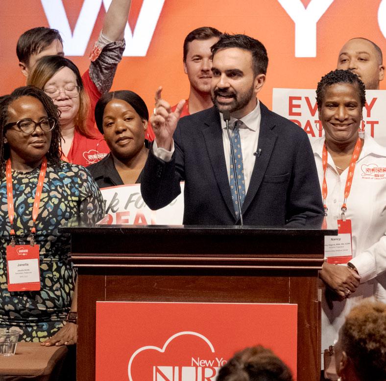 NYC Mayoral Candidate Zohran Mamdani Speaks to NYSNA Members at the 2025 Private Sector Bargaining Campaign Launch