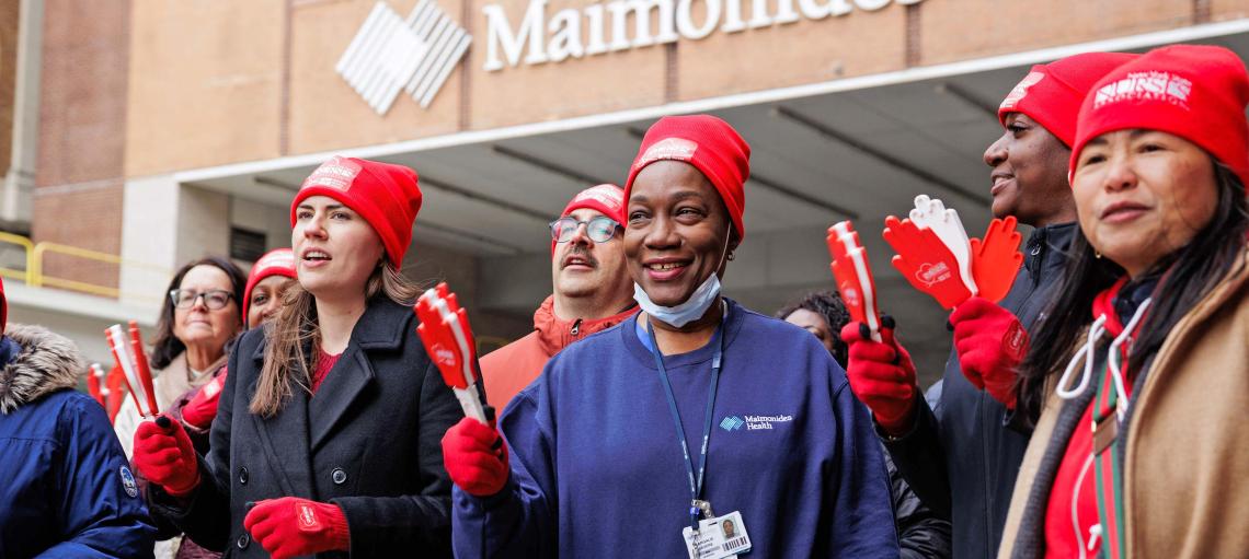 Nurses Rally at Maimonides Medical Center in Brooklyn, NY