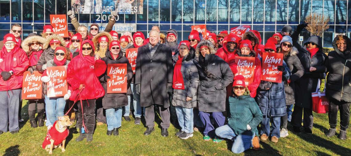 NYSNA members gather for Northwell Nurses United speak-out