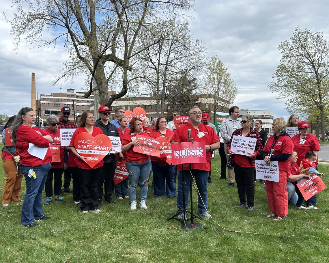 NYSNA members at CVPH speak out for safe staffing and a fair contract