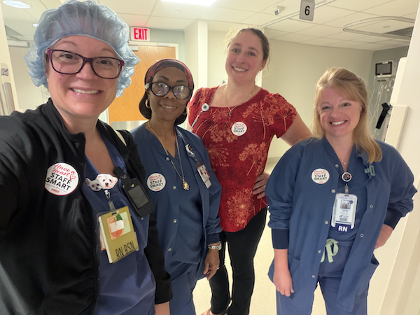 Putnam hospital nurses organize a sticker action to demand safe staffing