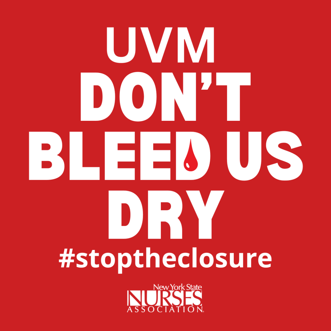 UVM-CVPH Don't Bleed Us Dry Sticker