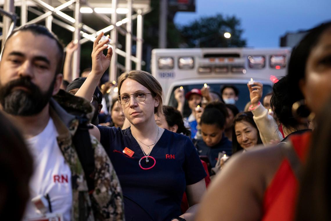 NYP-Brooklyn Methodist vigil against workplace violence