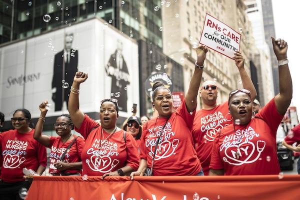 NYSNA Members March in the 2025 NYC Labor Day Parade
