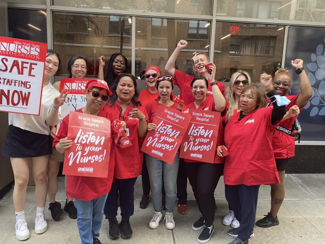 Gracie Square Hospital Nurses Rally for a Fair Contract with Safe Staffing