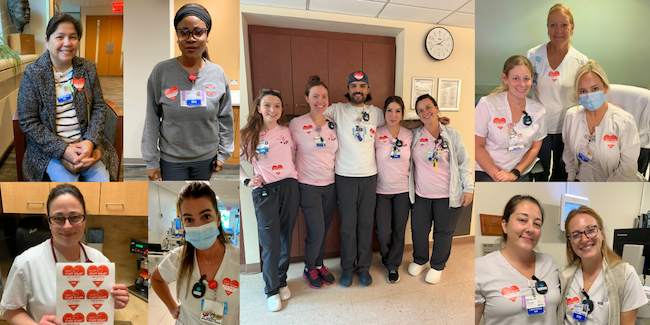 Huntington Nurses Sticker Up to Demand Safe Staffing