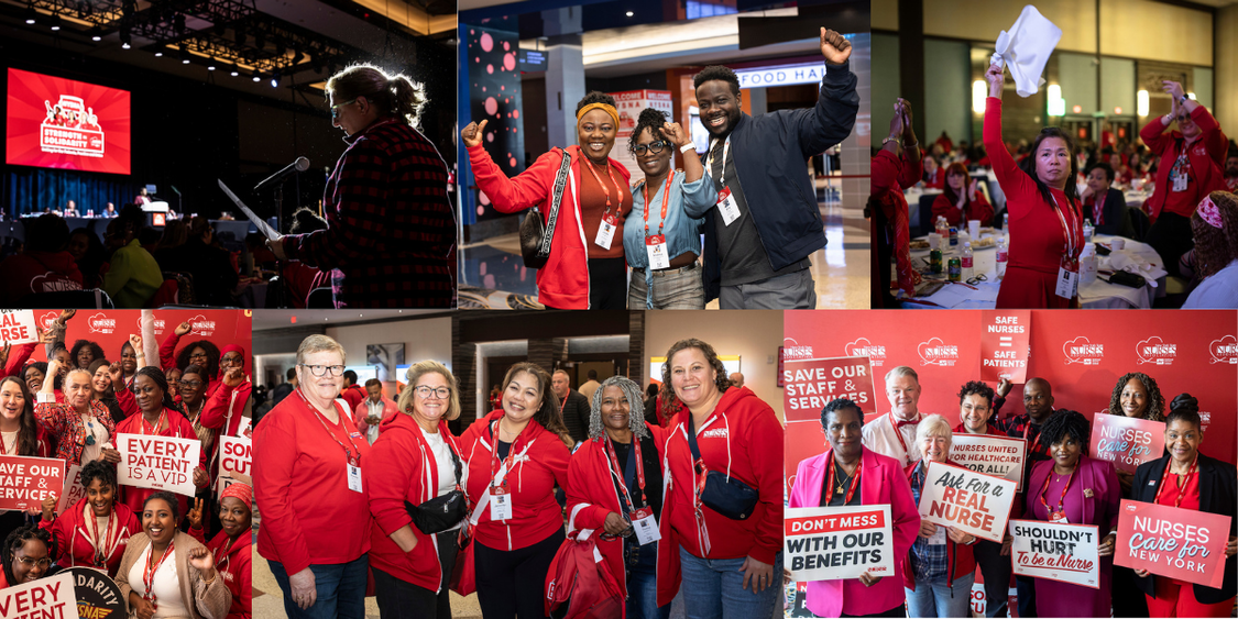 Collage shows a variety of photos from 2025 NYSNA Convention