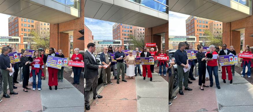 Albany Med Nurses Join 1199 Members to Speak Out Against Cuts