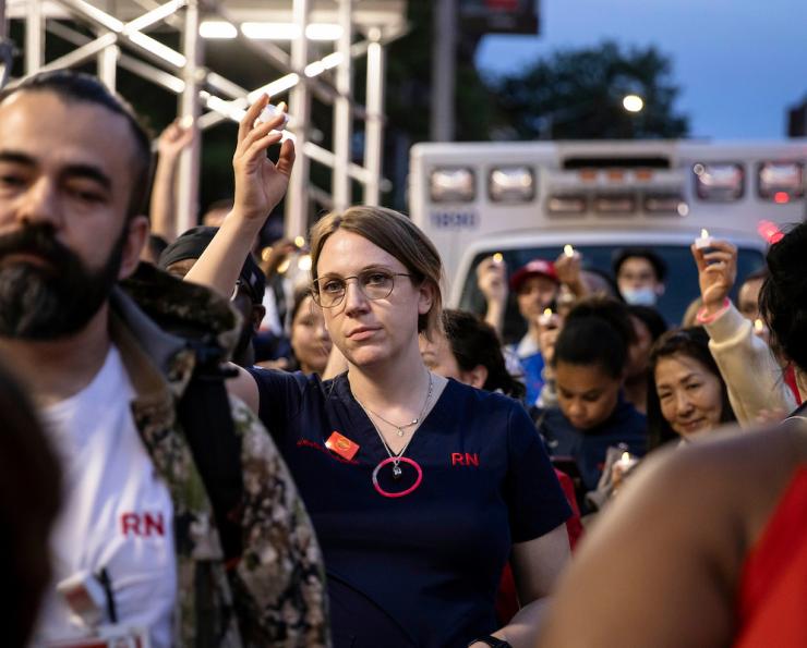 NYP-Brooklyn Methodist vigil against workplace violence