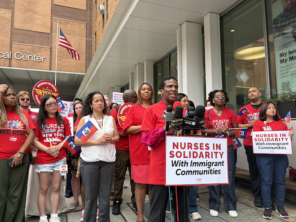 NYSNA Nurses Hold Candlelight Vigil in Solidarity with TPS Holders