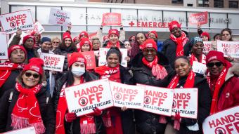 Brooklyn Hospital Center nurses take action to protect their healthcare benefits