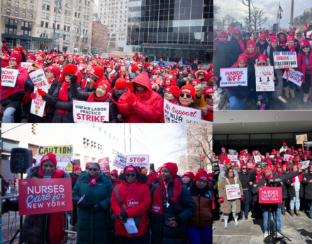 Collage from Week 4 of NYC Nurse Strike