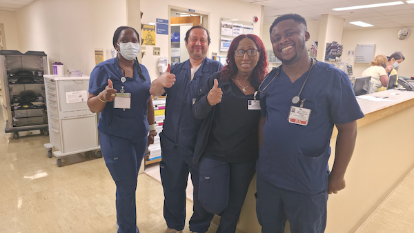 TBHC 8B nurses pose for a photo after winning additional staffing