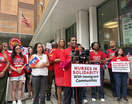 NYSNA Nurses Hold Candlelight Vigil in Solidarity with TPS Holders